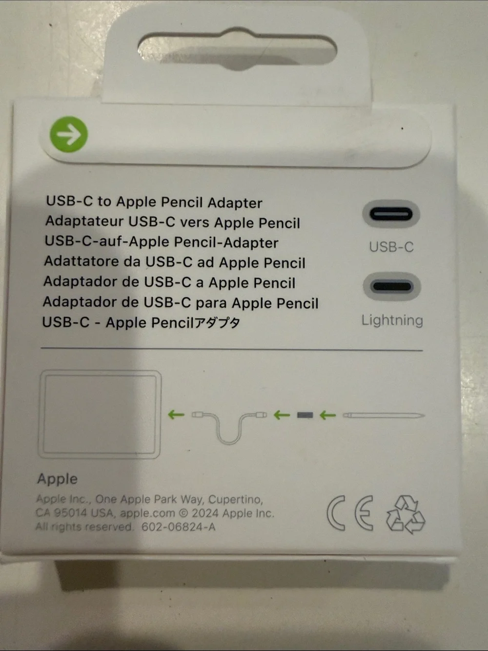 Apple USB-C to Apple Pencil Adapter - White